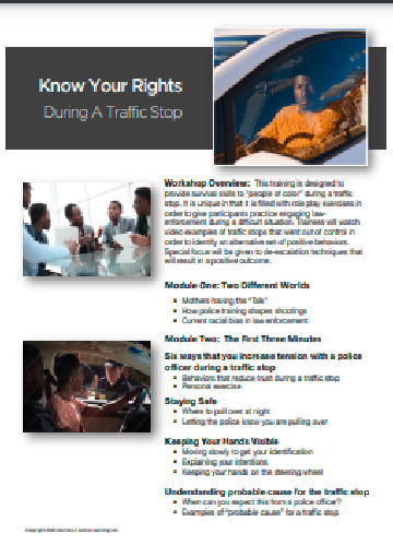Image with text: 'Know Your Rights During a Traffic Stop.